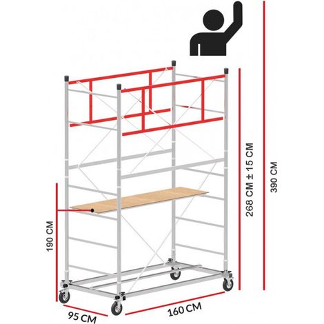 Echafaudage SCEDILUX (Hauteur de travail 3,90 m)