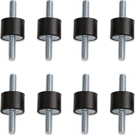 8 Pcs pour Silent Bloc M6, Silent Bloc Caoutchouc, Supports en Caoutchouc Anti-vibration, M6 Supports d'Amortisseur en, pour Voiture Moteurs (M618 D20H15) (1/5)