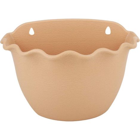 Jardinière suspendue murale Tbest Grand pot de fleurs en plastique avec soucoupe drainage (1/5)