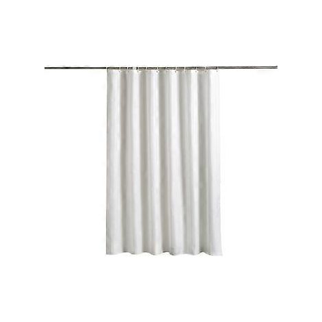 Duschvorhang aus einfarbigem Stoff, schimmelresistent und wasserabweisend, weiß, 150 x 200 cm