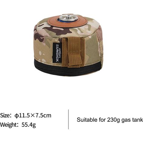 Housse de protection pour bonbonne de gaz 230/450 g, étui pour bouteille de gaz, housse de protection pour bouteille d'air comprimé, boîte à mouchoirs avec poche latérale, étui pour cartouche de gaz, (1/5)