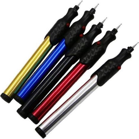 Stylo De Gravure - 21000 Tr/Min - Pour Métal Verre Bois Cuir - 10 Embouts Diamant - Alimenté Par 2 Piles AAA (1/4)