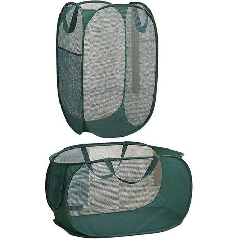 Panier à linge portable, panier de rangement pliable et creux pour vêtements sales avec poignée, panier de rangement ménager - FFY (1/4)