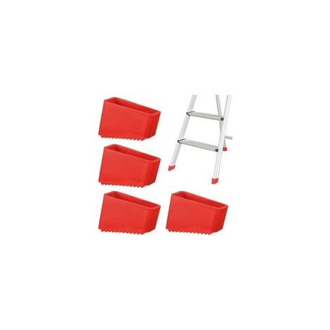 Lot de 4 pieds d'échelle en caoutchouc - 50 x 20 mm - Embouts de protection pour échelles - Antidérapants - Pour pieds d'échelle universels - Pour les travailleurs à domicile (1/4)