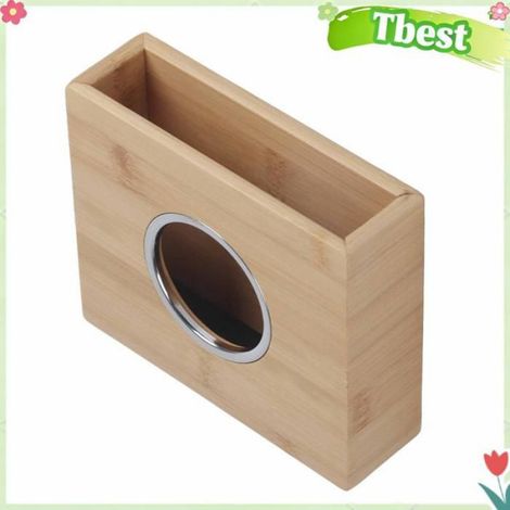Chauffe-Théière - Base Chauffante en Bambou Naturel avec Aération Latérale - Pour Théière Maison Bureau - 1 Pièce (1/5)