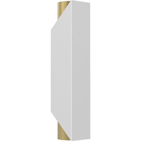 Applique blanche haut/bas tube laiton Wall 2xGU10 Luminex
