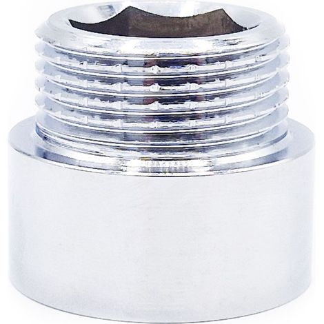 Verchromte Messingverlängerung 3/4" 15 mm (1/3)