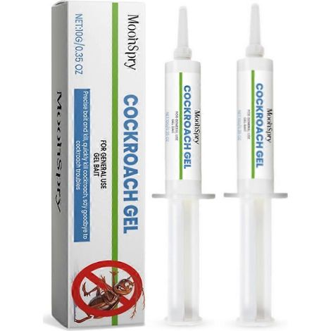 Appât en gel anti-cafards avec embout à ventouse pour sols et cuisines - Non toxique - Quantité : 2 pièces