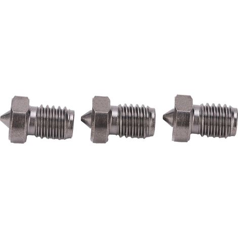 3 Pièces Buses d'Imprimante 3D en Acier Durci TT3D 1.75mm, Dureté 50 Degrés, Accessoires Filament 0.8mm
