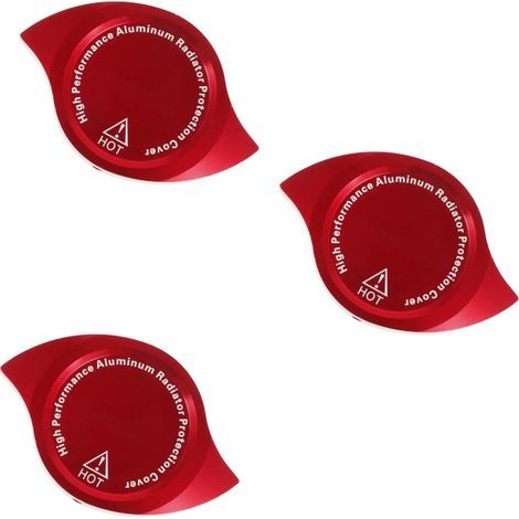 3Pièces Bouchon Réservoir Liquide Rouge Aluminium Durable (1/2)