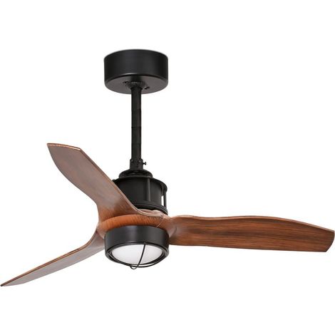 JUST FAN S Ventilador negro/nogal 3000K TUYA