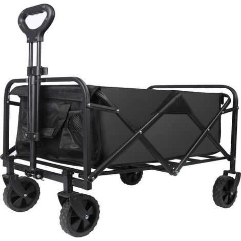 Faltbarer Gartenwagen, 75 kg Tragkraft – 360°-Geländeräder – Stahlrahmen und 600D Oxford-Gewebe – Schnellmontage (1/5)
