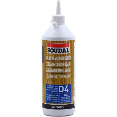 COLLA VINILICA POLIURETANICA D4 SOUDAL 250 gr (1/2)