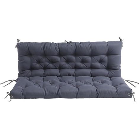 Garden Bench Cushion with Backrest Water Repellent and UV Resistant for Indoor and Outdoor Use Seat Cushion with Backrest for Swing Chair (Anthracite, 120 x 50 x 50 x 10 cm) (1/5)