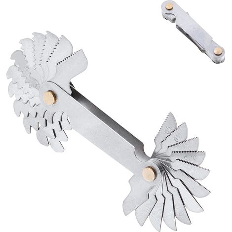 Calibro per filettature, costruzione in acciaio inox, 28 pezzi, 24 pezzi 60 (1/2)