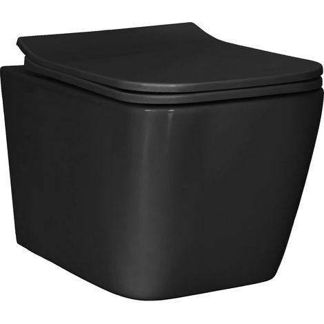 Wand-WC Keramik Schwarz vidaXL (1/4)