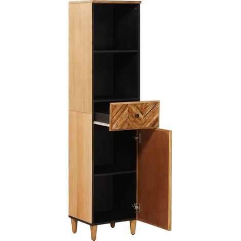 vidaXL Bathroom Cabinet Brown 38 x 33.5 x 160 cm Solid Mango Wood (1/4)