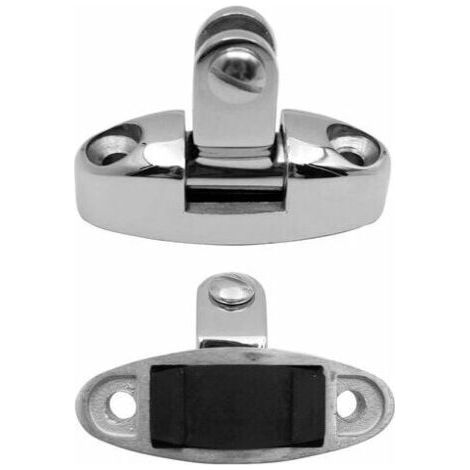 [JAMAIS UTILISÉ]2 Pcs Bateau Top Bimini Charnière De Pont Pivotant Montage Latéral En Acier Inoxydable 316 Avec Tampon En Caoutchouc (1/5)