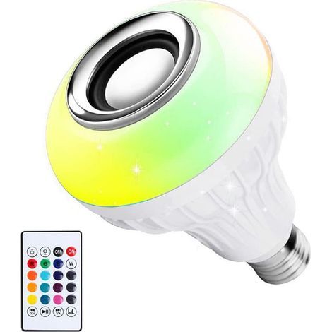 Bluetooth RGB LED Musical Light Bulb, Color Changing with Remote Control, for Parties, Home, Bedroom, Bar (1/5)
