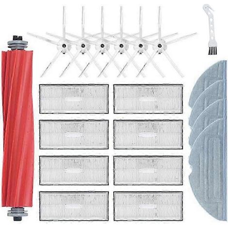 Pour Roborock S7 T7s T7plus de filtre, brosse principale/chiffon de nettoyage, brosse latérale ( ) (1/5)