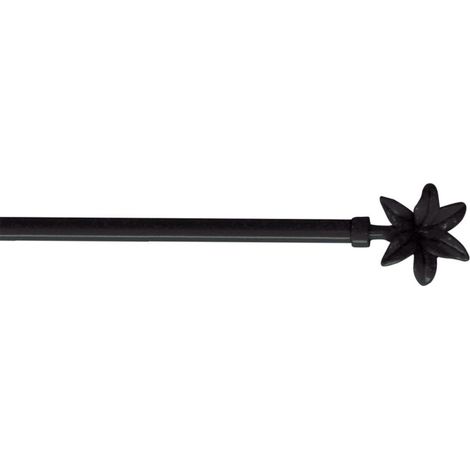 Tringle Déco Extensible "Fleurella" 60-80cm Noir