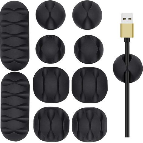 10 PCS Multifunktionales festes Desktop-Kabel,Organizer für Datenkabel,Ladekabelclip,Sammelschnallenclip-B (1/5)