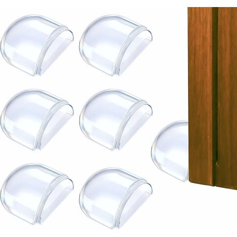 Arrêts et Butées de Porte Transparente Butee Adhesive avec Coussinets TPE Bloque Protection Murs Portes Parquets Massifs Contreplaqués Sols (1/5)
