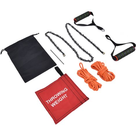 Tronçonneuse Manuelle à Perche 48 Pouces Élagage Pro Coupe Branches Hauteur avec Chaîne Acier Manganèse Sac de Transport - Kit de Survie Camping Randonnée Chasse (1/4)