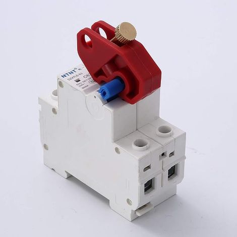 Circuit Breaker Key Padlock with Padlock Red Security Padlock Works with All Security Padlocks and Most Hasp (1/4)