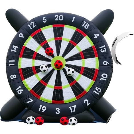 Cible de Football Gonflable Géante, Convient aux Enfants de 3 à 14 Ans et Plus, Comprend des Ballons de Football et un Souffleur d'Air (1/2)