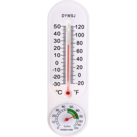 Thermomètre hygromètre mural mécanique - Sans pile, température et humidité, pour serre jardin maison (1/5)