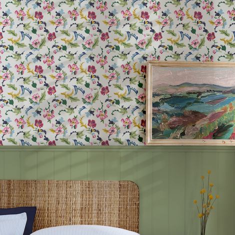 Joules Cambridge Painted Floral Crème Vliestapete 10mx52cm (1/3)