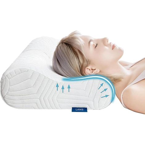 Nackenkissen Memory Foam höhenverstellbar mit RUCO-BAC MED Bezug 60x35cm (1/5)