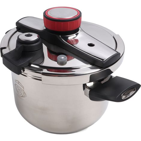 Autocuiseur universel rotatif 6 L 80 kPa en acier inoxydable 304 pour cuisinières à gaz et cuisinières domestiques (1/5)