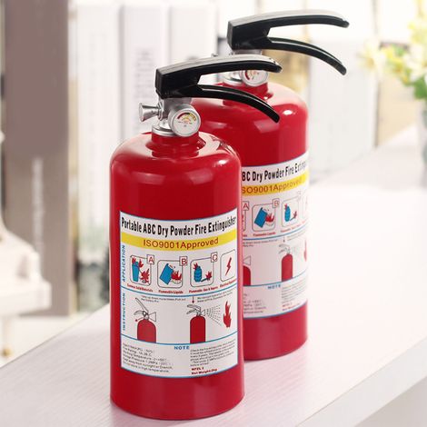 Tirelire de Coin Extincteur de Feu en Plastique Modèle Décoratif Grande Capacité pour Gifts et Bureau (1/5)