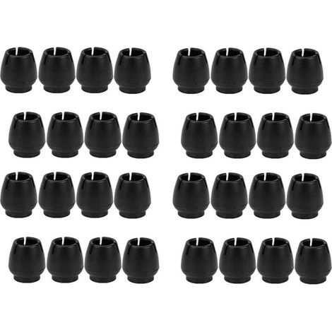 32 pièces pour Chaises de Meubles Housses pour Pieds de Chaise Protecteur de Pieds de Chaise Housses en Caoutchouc pour Pieds de Chaise Couvre Jambes Ronds,12-17MM(Noir) (1/4)