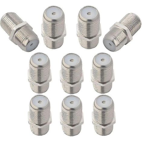Connecteur coaxial RF de type F, adaptateur RG6, connecteur d'antenne femelle-femelle de type F, connecteur coaxial femelle-femelle, connecteur de câble jack de type F. (1/4)