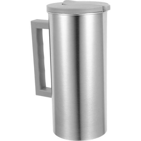 1 Pichet à Eau Acier Inoxydable 2L avec Poignée pour Jus Café Maison Bureau (1/5)