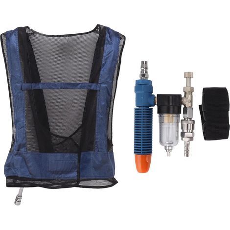 Weldable Steel Compressed Air Cooling Vest, Instant Residue Cooling, High Cooling Power, No Electricity Required, Gas Flow Rates (1/5)