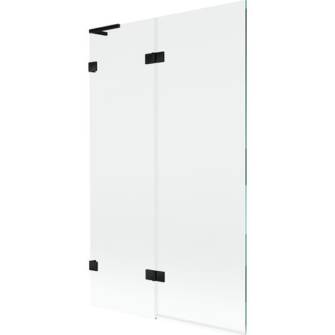 Mexen Lunar L mampara de baño de 2 paneles izquierda 110 x 150 cm, transparente, negro - 897L-110-100-70-00-L (1/5)