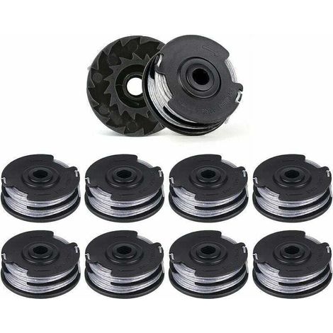 Lot de 10 Bobines de Fil de Rechange pour Débroussailleuses Double Ligne, Longueur de 6 m x 1,6 mm, Convient pour les Modèles Bosch ART 30-36 LI, ART 30, ART 27 et ART 24. (1/4)