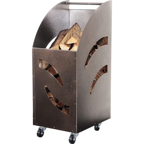 CARRO PORTA-LEÑAS PARA HOGAR 32x42x80 h cm