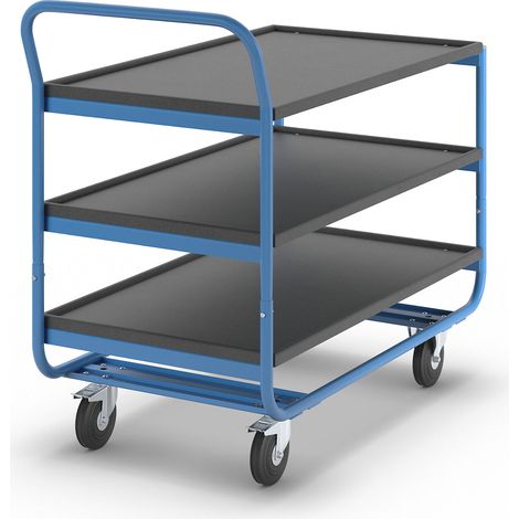 eurokraft pro, Chariot à plateaux, force 150 kg, 3 plateaux à (1/5)