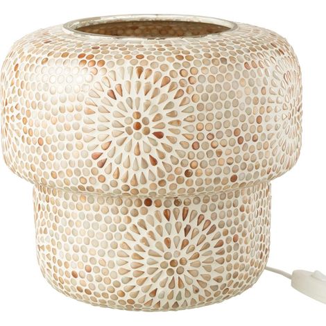 Lampe à Poser Mosaïque "Ruthie" 26cm Beige (1/3)