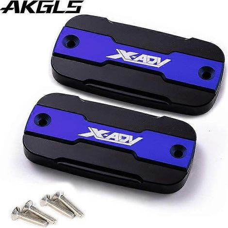 Bouchon de réservoir de liquide de frein avant + bouchon de remplissage pour moto Honda X-Adv 750, X-Adv 300, 750 et 1000 (2017-2022) - Bleu (1/5)