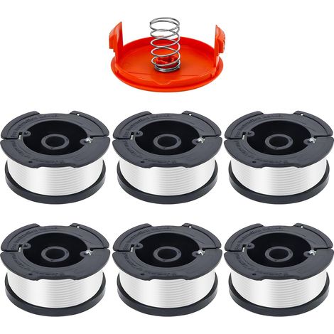 6 Bobine Fil Coupe Bordure Compatible Black Et Decker, 9m Nylon, Pour GL430 ST5530 Jardin (1/5)