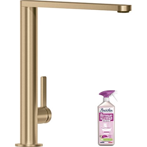 VILLEROY ET BOCH Grifo de cocina + limpiador Finera oro mate