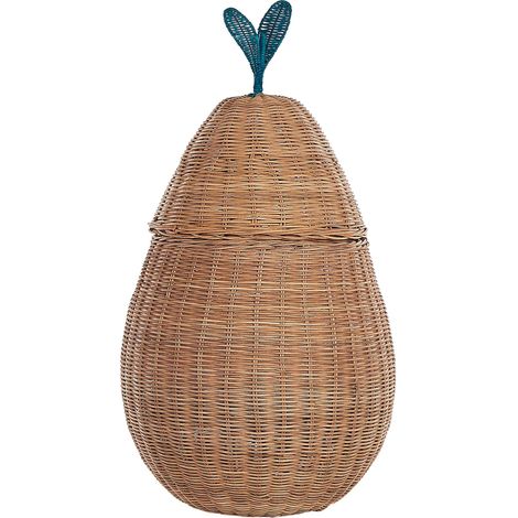 Kids Basket Pear VAGSOY Rattan Natural