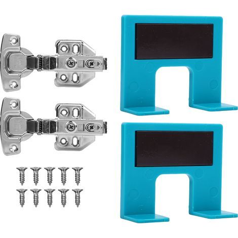 2-piece cabinet hinge repair plate kit - Includes 10 screws and spacers, auxiliary tool for cabinet doors (1/5)