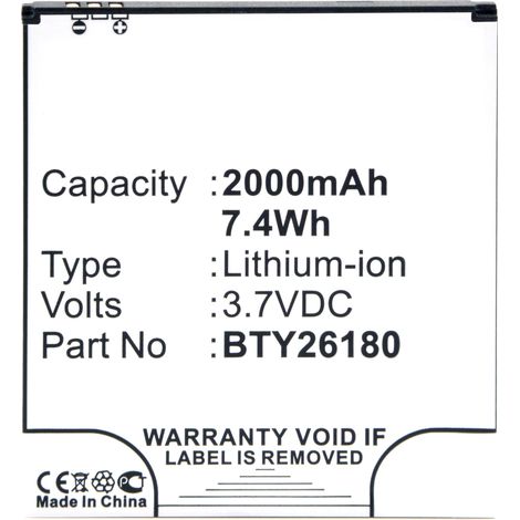 NX - Batterie téléphone, smartphone, GSM pour Mobistel 3.7V 2000mAh - BTY26180BTY26180M (1/3)